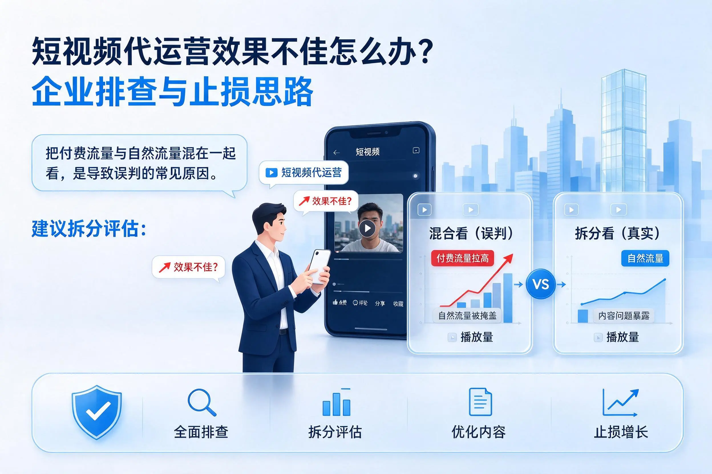 短视频代运营效果不佳怎么办?临高企业排查与止损思路