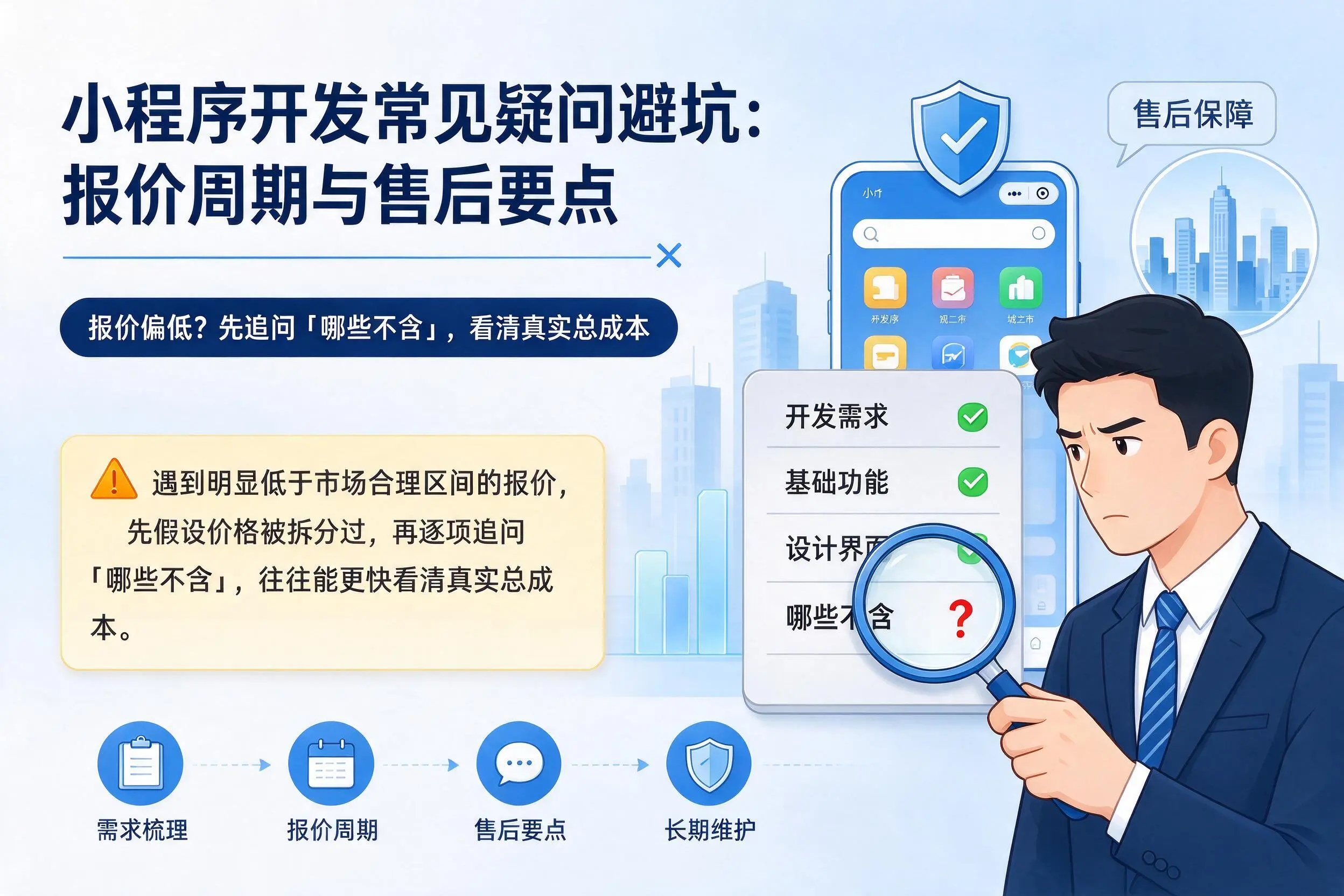 临高小程序开发常见疑问避坑：报价周期与售后要点