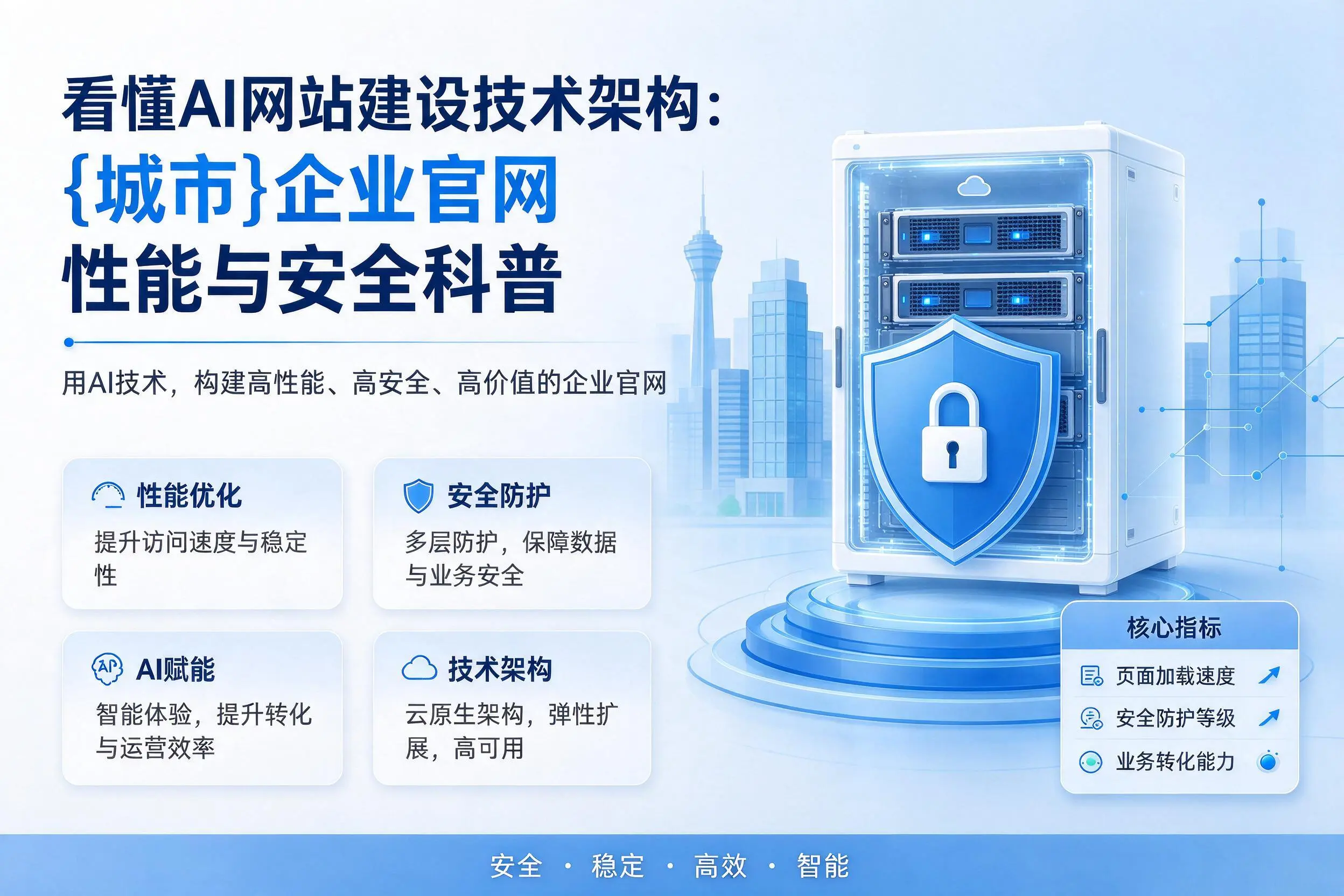 看懂AI网站建设技术架构：临高企业官网性能与安全科普